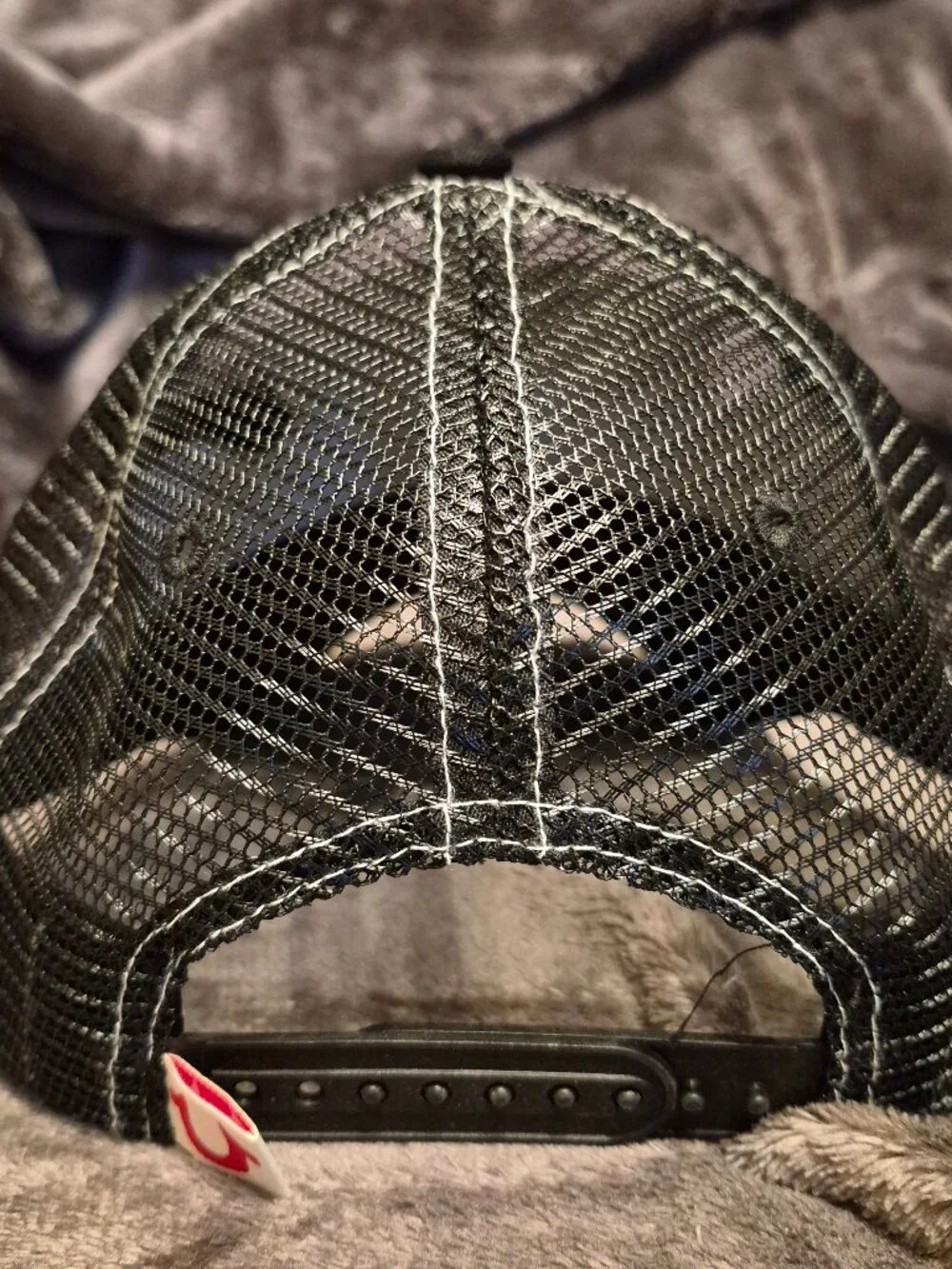 True Religion Buddha World Tour Logo Mesh Black/White Trucker Hat NEW!